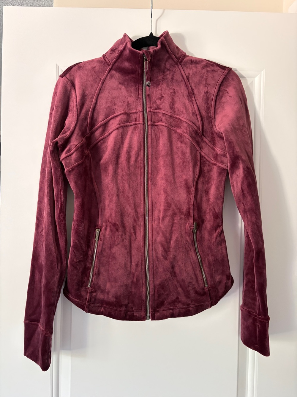 lululemon athletica Define Velvet-Look Zip Jacket - Burgundy